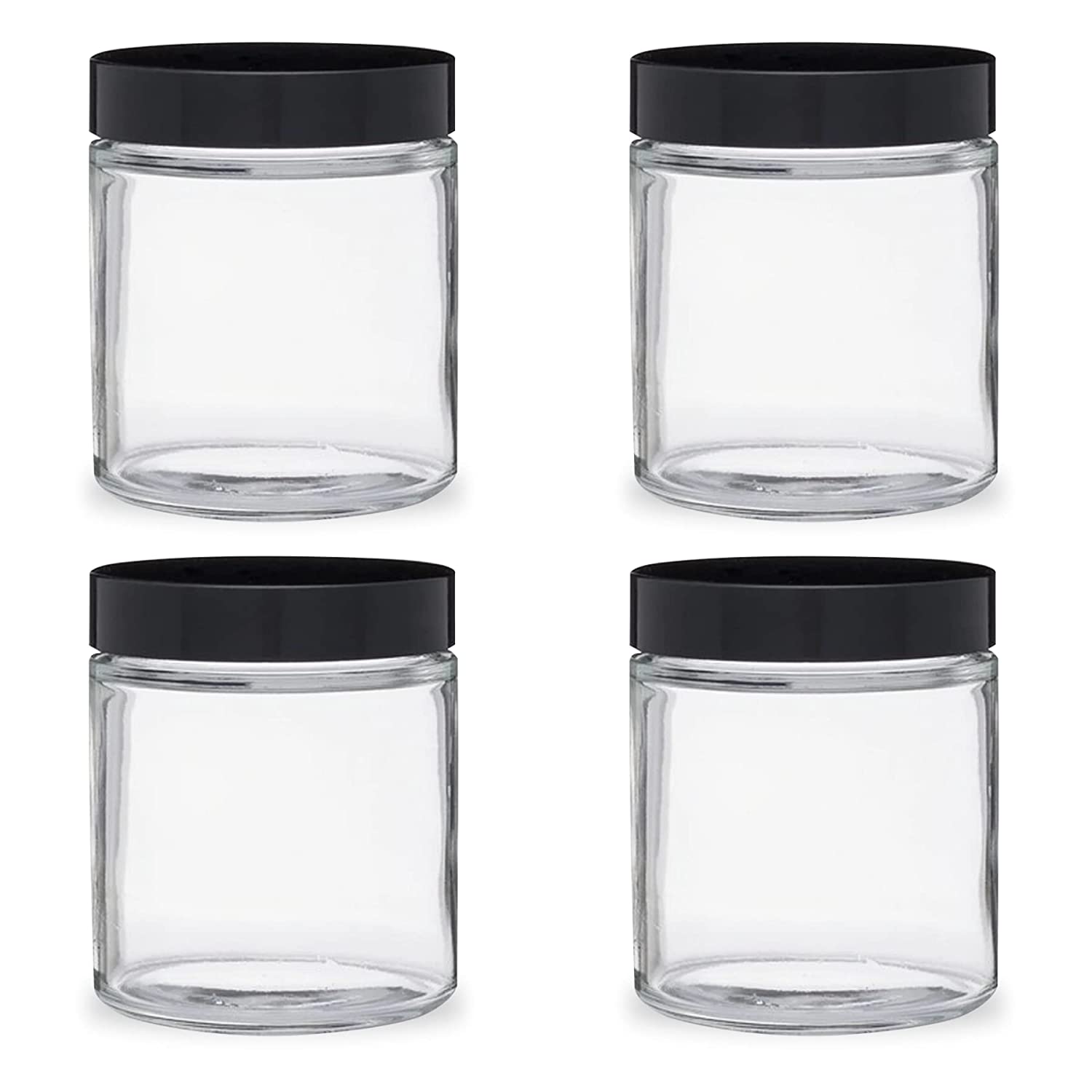 Shoprythm Packaging,Cosmetic Jar Glass jar with black cap Shoprythm Packaging,Cosmetic Jar Glass jar with black cap